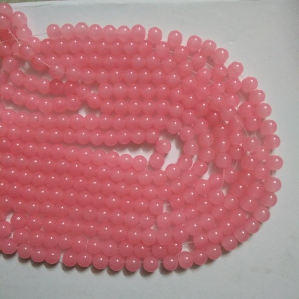 Glass Bead 8 mm Pink