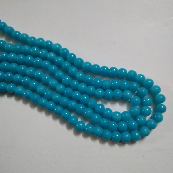 Glass Bead 8 mm Opaque Blue