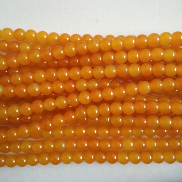 Glass Bead 8 mm Orangish Yellow