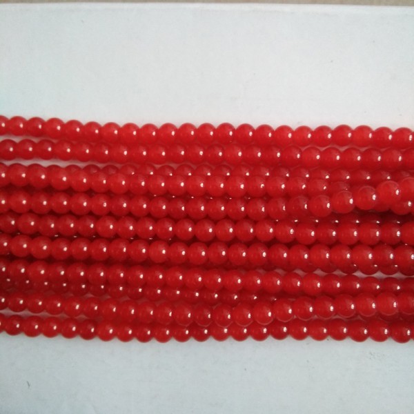 Glass Bead 8 mm Tomato Red