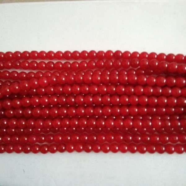 Glass Bead 8 mm Red