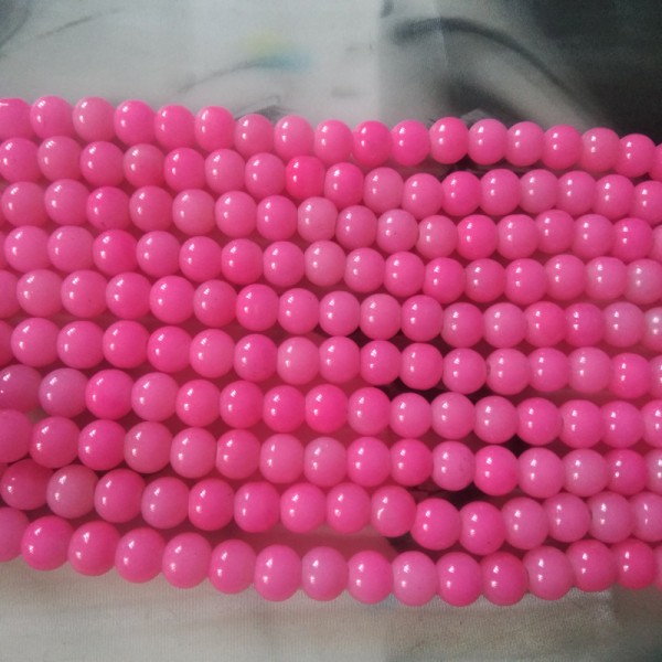 Glass Beads 8 mm Baby Pink