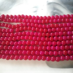 Glass Beads 8 mm Dragonfruit Pink