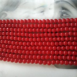 Glass Beads 8 mm Red
