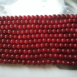 Glass Beads 8 mm Maroon