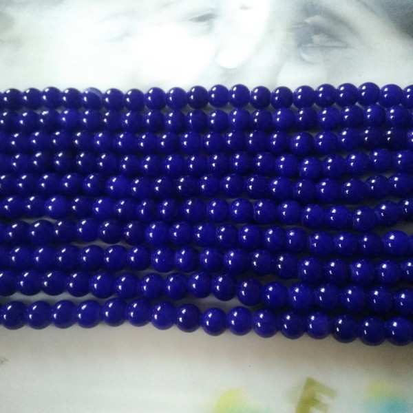 Glass Beads 8 mm Royal Blue