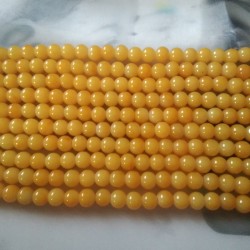 Glass Beads 8 mm Yellow