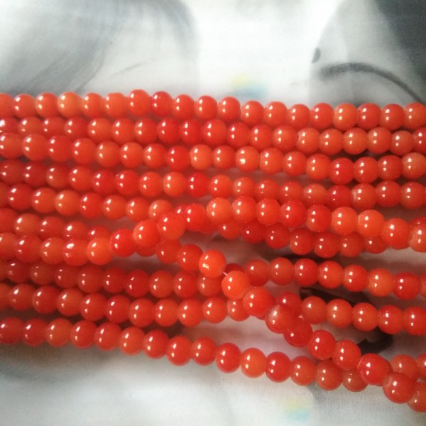 Glass Beads 8 mm Orange