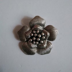 German Silver Floral Pendant