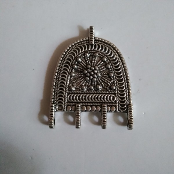 German Silver Pendant with 4 holes hangings