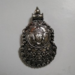 German Silver Durga Pendant